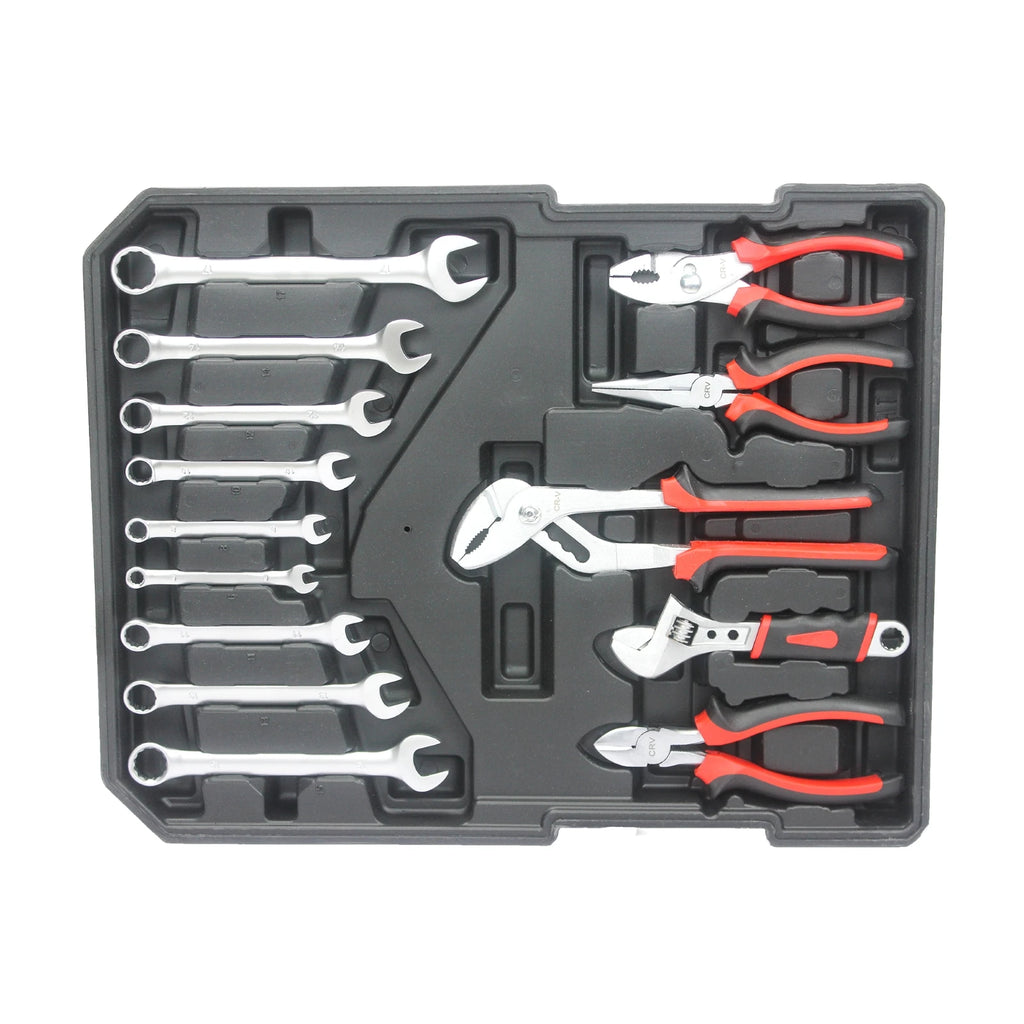 899 Piece Tool Set, Home Tool Kit with Rolling Toolbox, Hand Tool Set with Toolbox, Auto Repair Tool Set, Black