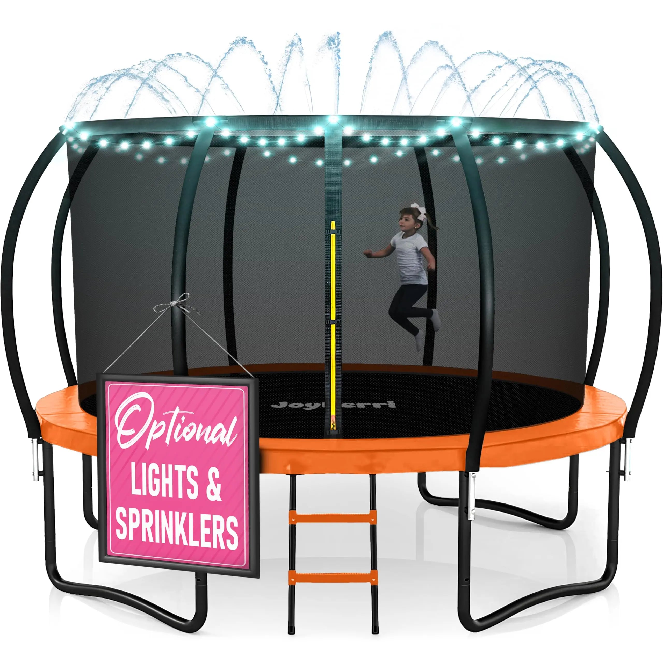 JoyBerri ASTM Certified Outdoor Trampoline 8-16FT Safe Upsurge Design Recreational Jumping Trampoline For Kids Adults Sports Use
