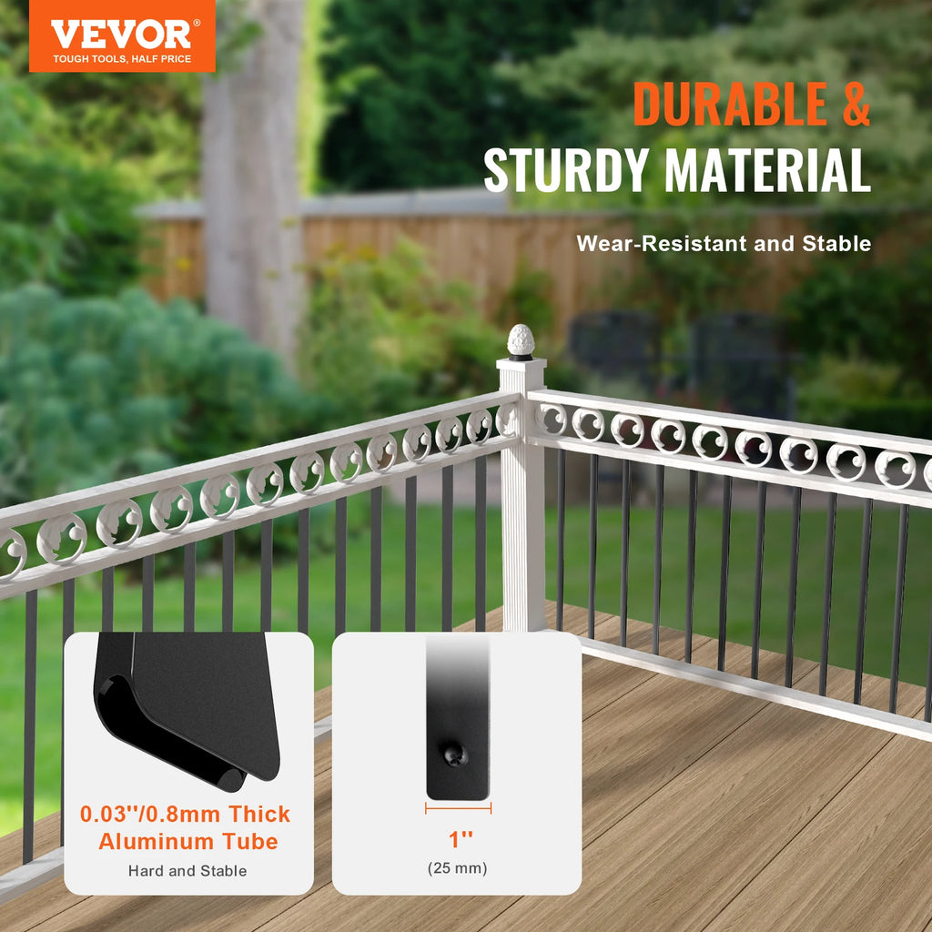 SucceBuy Staircase Metal Decorative Balusters Flat Aluminum Alloy Banister Spindles