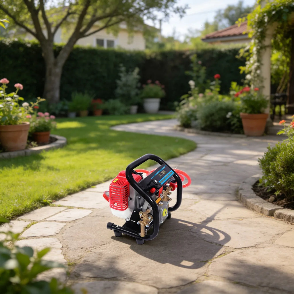 Bymaocar High Pressure Sprayer, Portable Sprayers, Two-Stroke Engine, Garden Agricultural Spraying, Car Washing, Orchard, Adjustable Nozzle, Powerful Durable Performance, Easy Start Machine, Handheld