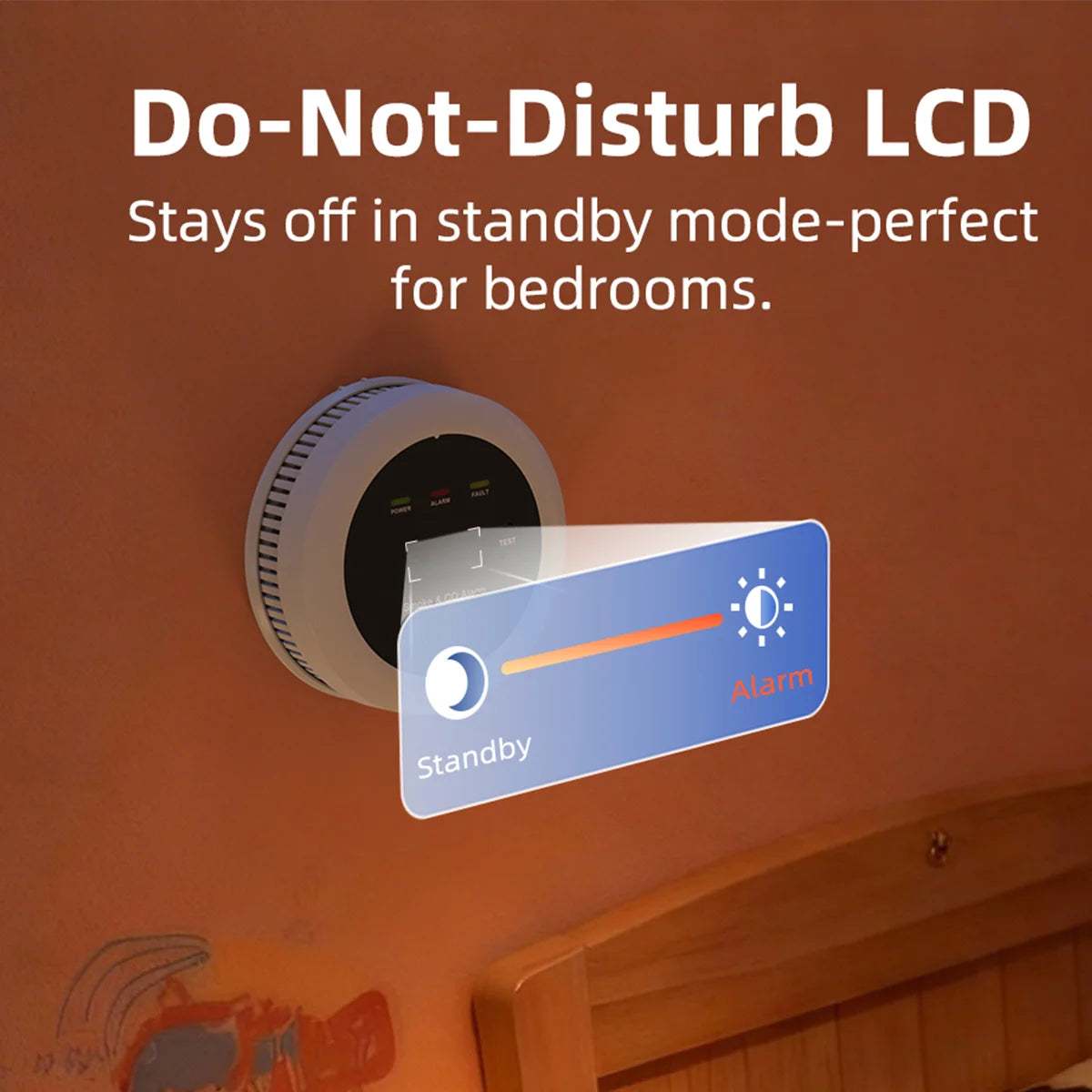 CHZHVAN 2 in 1 Smoke Detector Carbon Monoxide Detector,Smoke Alarm with Display 85dB Alarm  Fire Alarm for Kitchen,House