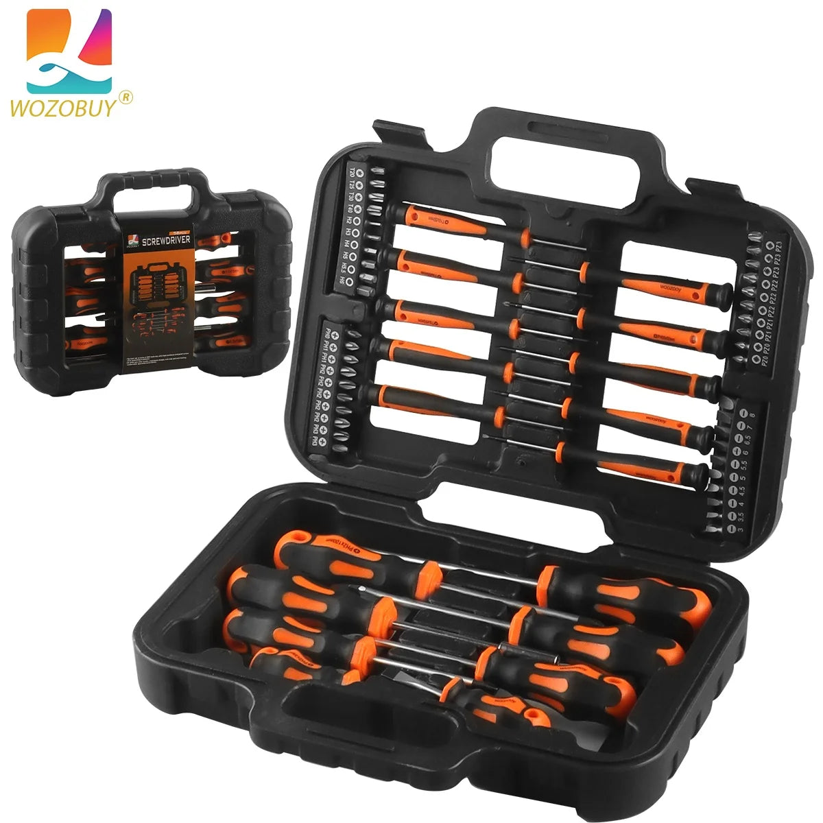 58PC Screwdriver Tool Kit, Mechanics Tool Set, Magnetic