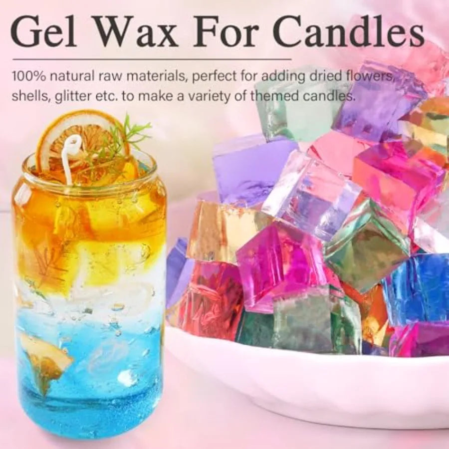 BlingFun Home DIY Candle Making Kit, 7 Colors Gel Wax with Full Accessories, Easy for Beginners