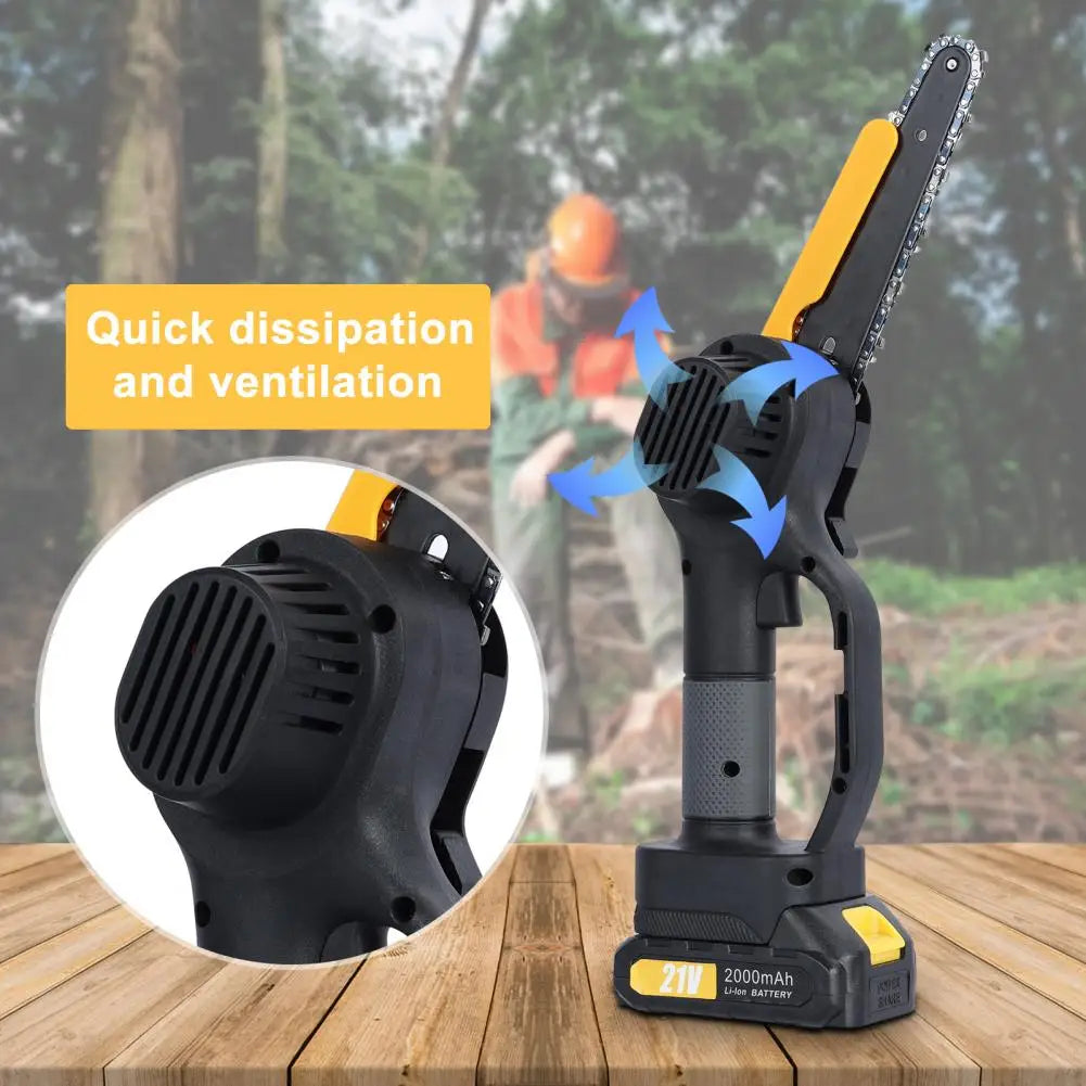 2-in-1 Cordless Pole Saw & Mini Chainsaw with 2 x 2.0Ah Battery, 4.9-7.5ft Adjustable Pole Saw for Tree Pruning