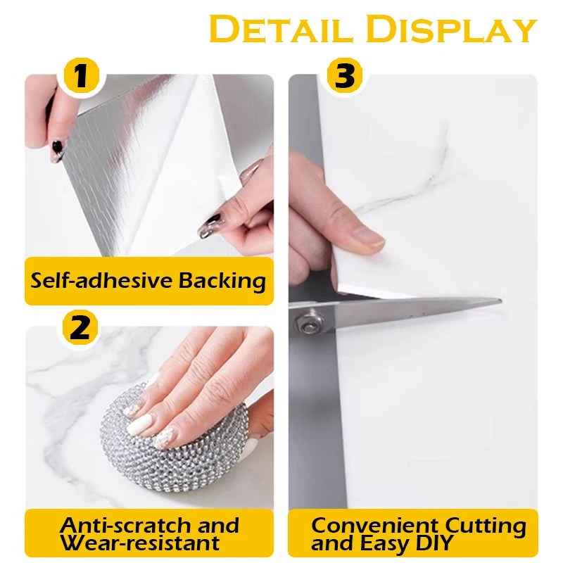 Peel And Stick Wall Tiles, 30cm x60cm, Waterproof, PVC, 10/20 Pieces