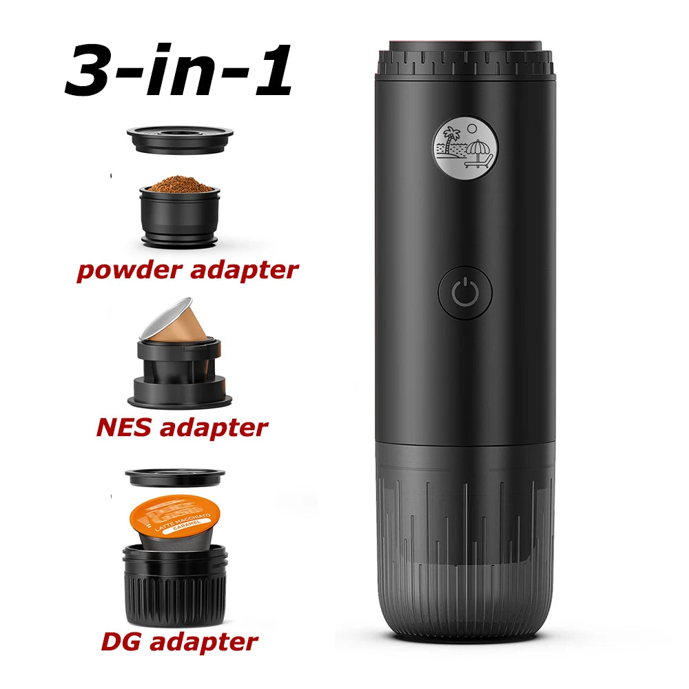 RECAFIMIL Portable Espresso Coffee Machine With Self-heating  2-in-1/3-in-1 Capsule Coffee Maker for Car & Home Camping Coffee Maker