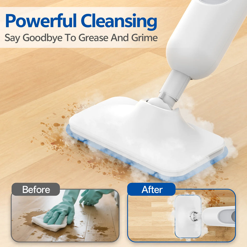F2 Powerful 6 in 1 Detachable Steam Mop 1300W High Temperature Sanitizing Steamer Pet, Family Safe Multi-Surface Cleaning for Floor Carpet Kitchen Bathroom