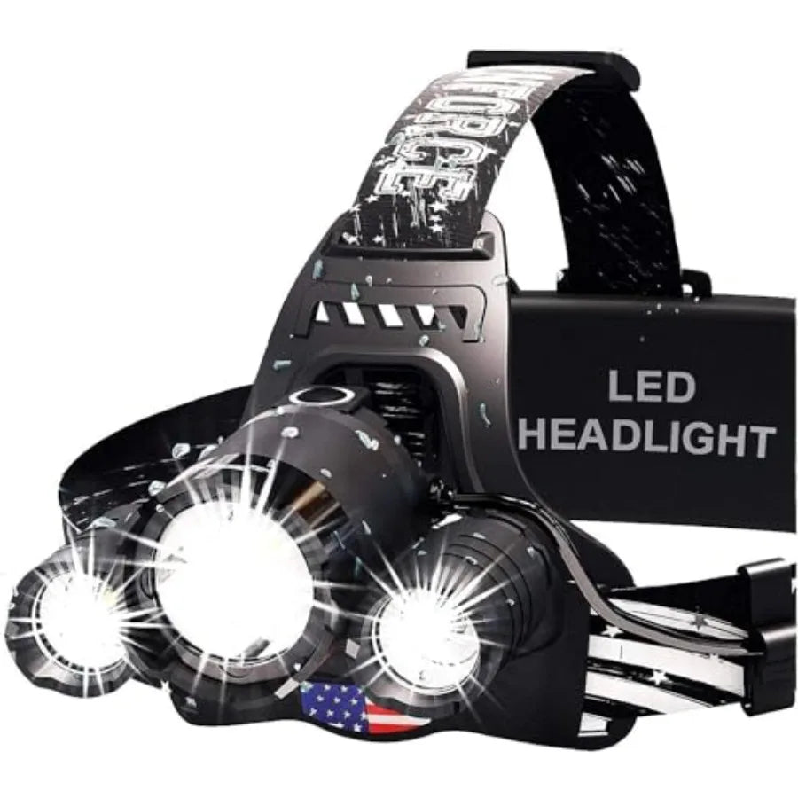 Dan Force Headlamp. USB Rechargeable LED Head Lamp. Ultra Bright LUMINUS 1080 Lumen Headlamp Flashlight + Red Light. HeadLamps for Adults