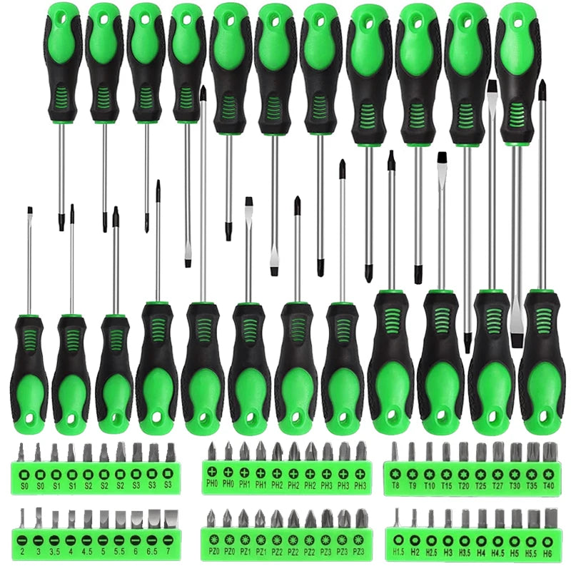 118pcs Screwdriver Set, Magnetic, Plastic Holder