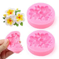 2PCS Flower Silicone Mold 3D Cute Flower Resin Candle Molds for Candle Making Fondant Chocolate Cake Decorating Soap Wax Resin