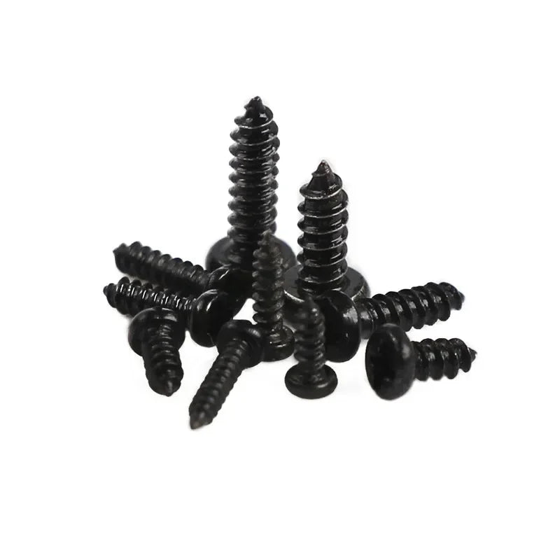 1000pcs Self Tapping Screws PA M1 M2 M1.4 M1.7 Small Phillips Pan Head Laptop Screws computer screw Black