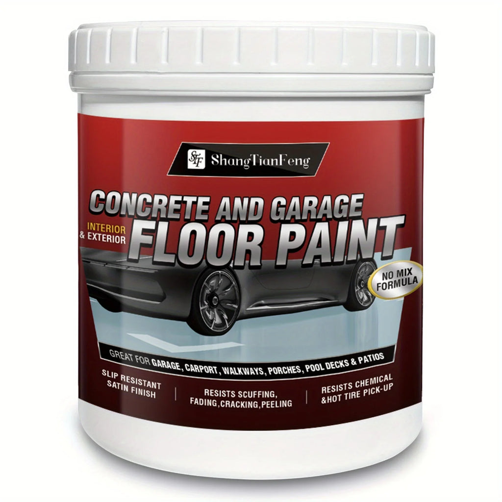 ShangTianFeng Large Container Heavy-Duty Multi-Component Wall/Floor Paint Suitable for Interior/external Use - Large Bucket with Base & Topcoat Paint, Scratch & Stain Resistant Coating for Walls/Floors, DIY Application for Li
