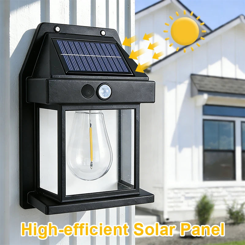 TechlumeX Solar Wall Lights Outdoor Dusk to Dawn Solar Motion Lights Outdoor Waterproof 3 Lighting Modes Wall Mount Light Sconces For Outside Patio Fence Yard Garage 2 Pack LED Street Light