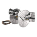Giraffe Tools Stainless Steel Garden Hose Reel Heavy Duty, Wall/Floor Mounted Stainless Water Hose Reel Retractable with Crank, 150-Feet 5/8" Hose Capacity. With 100FT hose or No Hose.