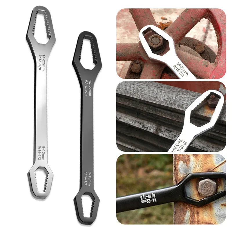 Universal Wrench – Chromium-Vanadium Steel, Double-Head, Dual-Use for Home & Auto Repair