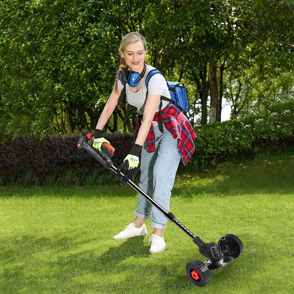 Weed Wacker, 2 x 24V Batteries, 1500mAh, Stringless Brush Cutter