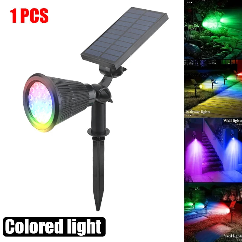 Solar Power Spot Lights Outdoor Waterproof for Christmas Decorations Flag Tree Wreath Santa Claus Snowman Bright LED Landscape Lamp Uplights for Outside Garden Yard Patio Sidewalk Warm White