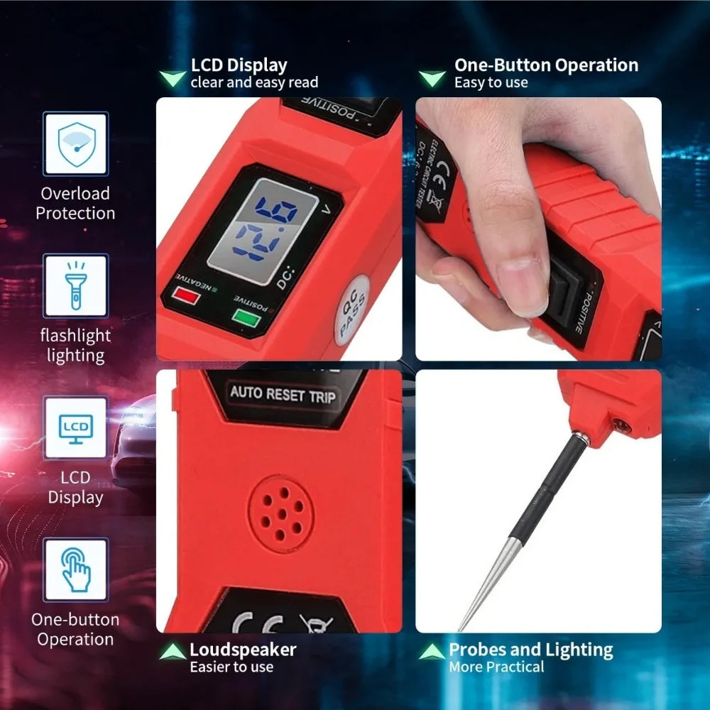 CNBJ-823 Circuit Tester, Automotive Electric Circuit Tester with Voltage Display LED Light, Car Power Circuit Probe Kit for 3.5-36V DC