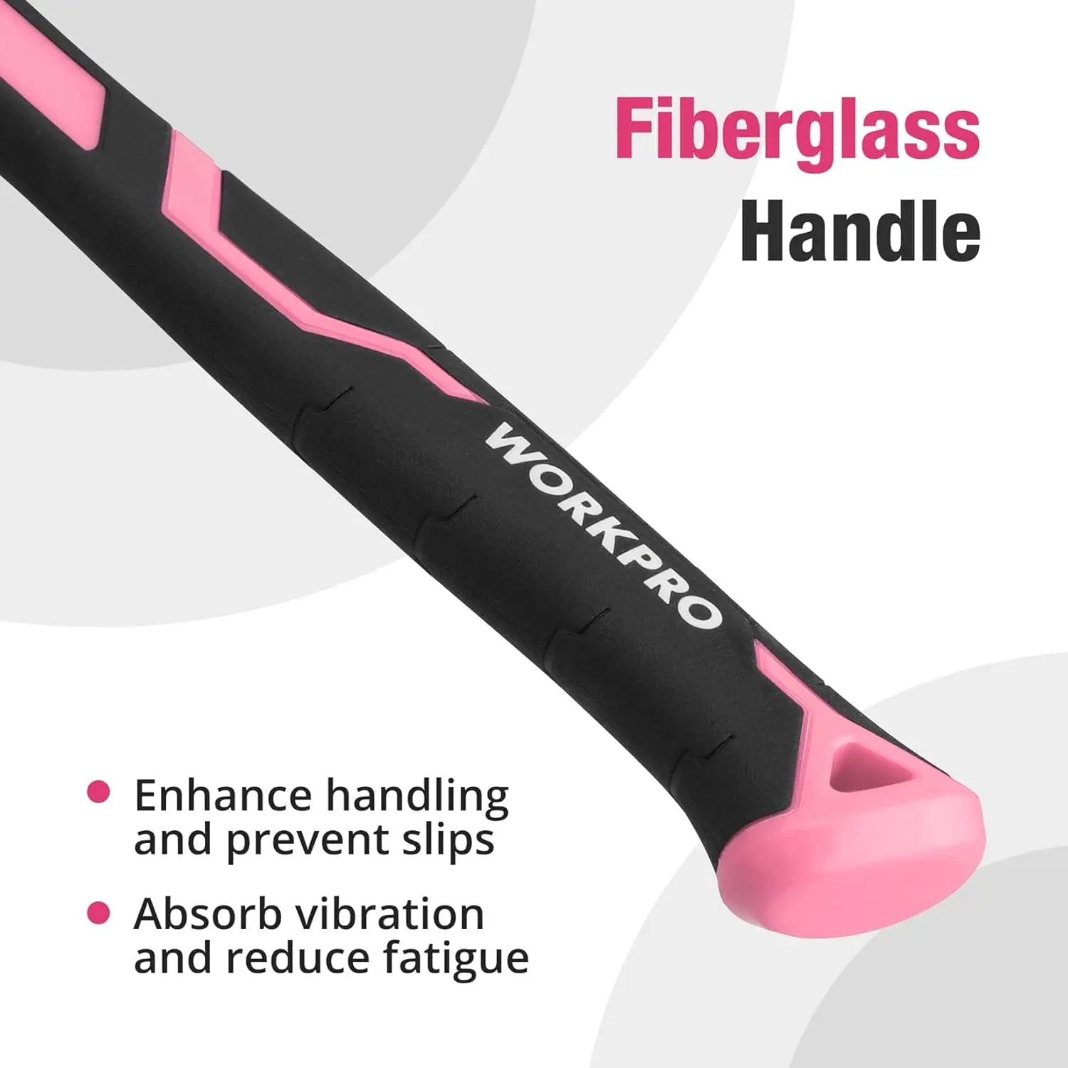 16 oz Claw Hammer with Fiberglass Handle, Forged Steel Head for All-Purpose Use