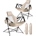 Hammock Camping Chairs Set o 2- Portable Swinging Chair or Adults with Stand and Storage Bag, Oversized folding Rocking or Lawn Chair