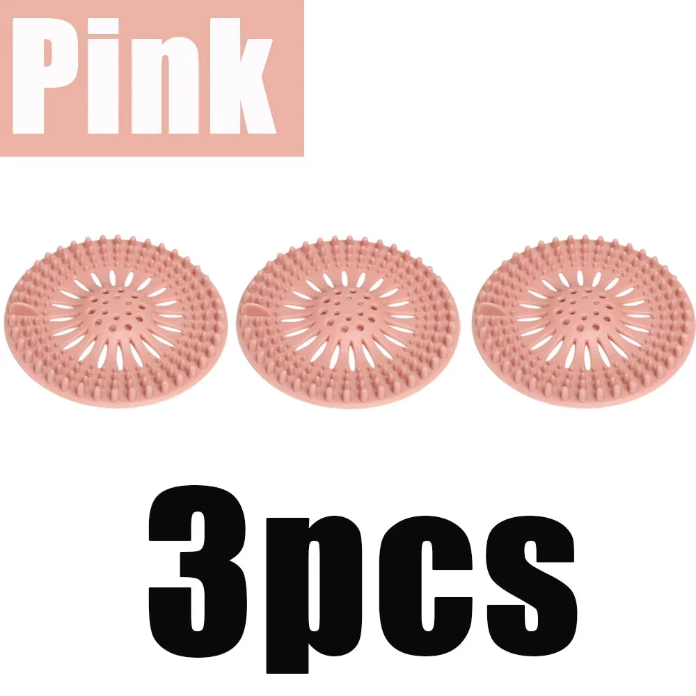 Sink/Tub Hair Trap, Strainer, Deodorizer, Silicone, 1-3 Pieces