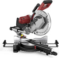 10/12 Inch Single/Dual-Bevel Sliding Compound Miter Saw, 5000/3800RPM, 0-45°, 15 Amp, 36T Blade Precision Cutting