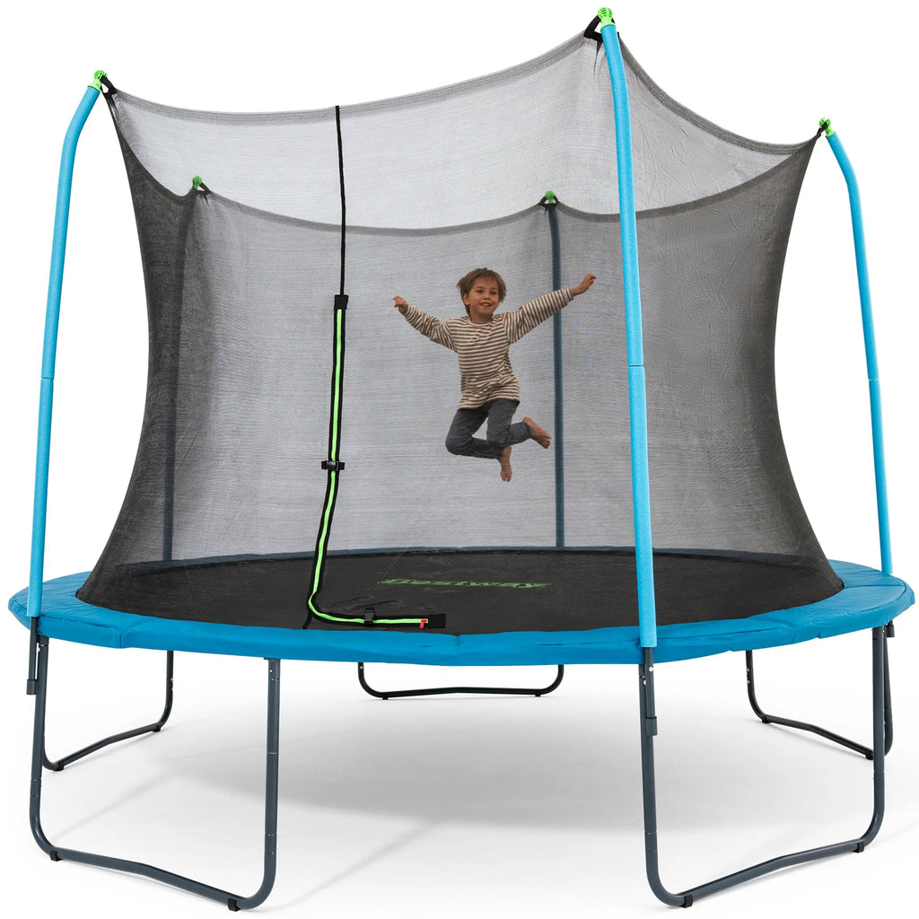 Bestway Xtreme Air Trampoline 10/12/15FT Outdoor Jumping Trampoline With No-Gap Safety Enclosure Net Foam Padded Poles For Kids