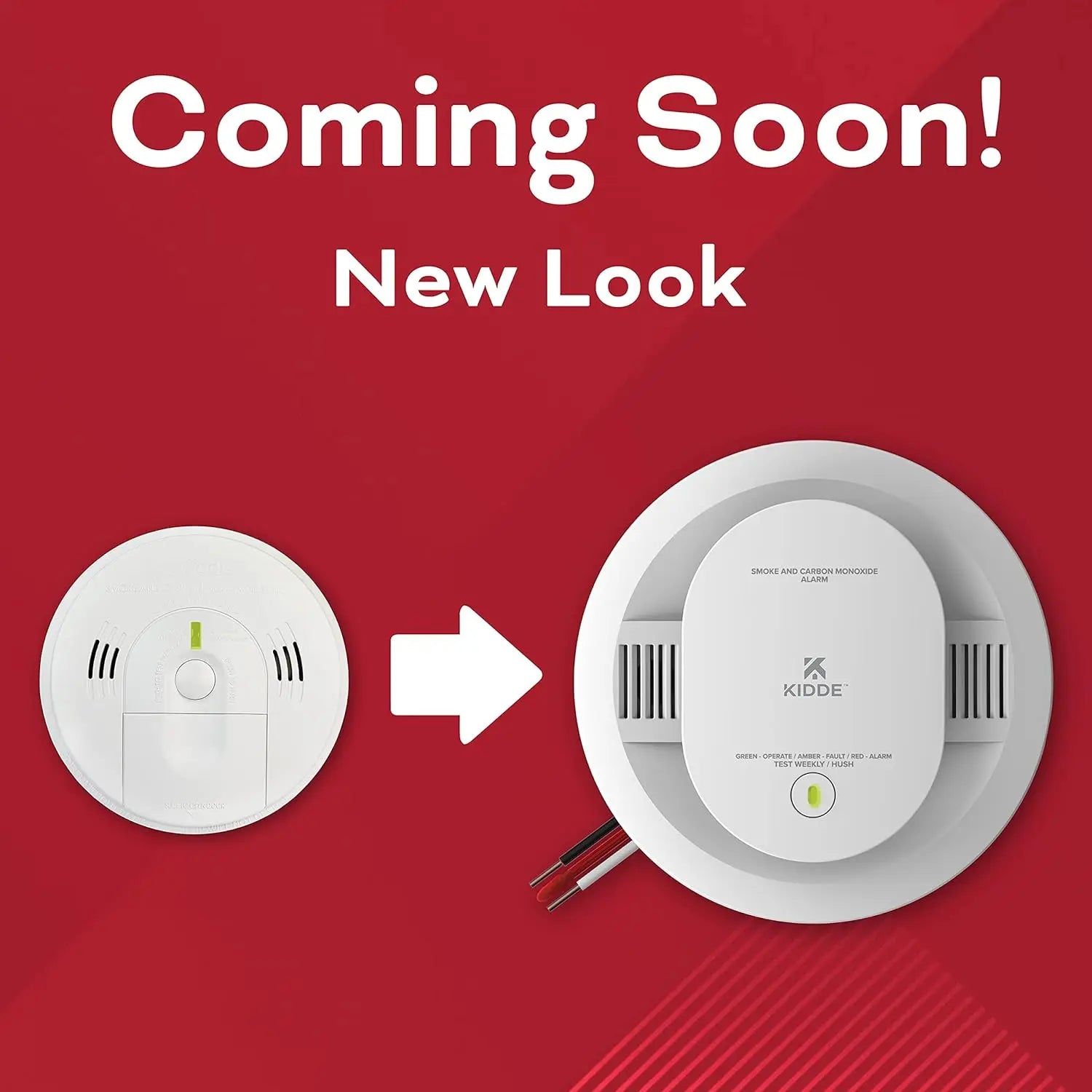 Hardwired Interconnectable Smoke Carbon Monoxide Detector Battery Backup LED Warning Indicators