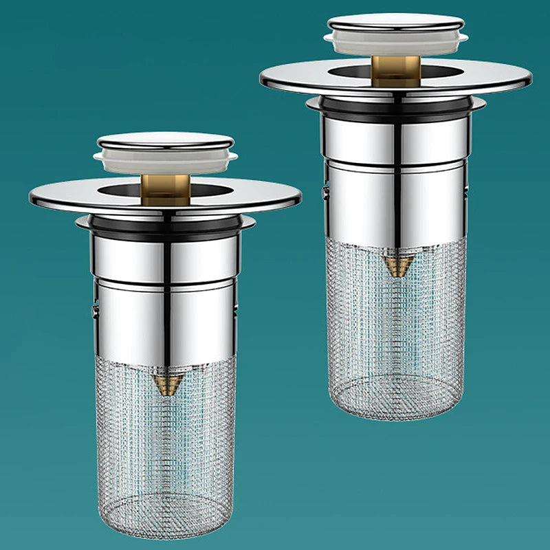 Sink/Tub Pop-Up Drain Plug, Hair Catcher, Drain Filter, Stainless Steel