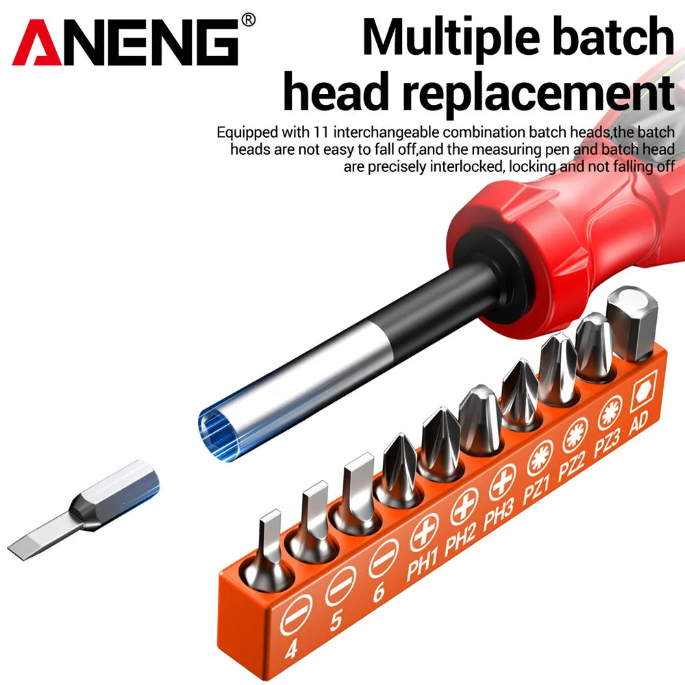 ANENG B21 NCV Voltage Tester Pen, Rechargeable AC 30~1000V Non Contact Detector, Live/Null Wire Breakpoint Finder Screwdriver, Electrician Test Tool