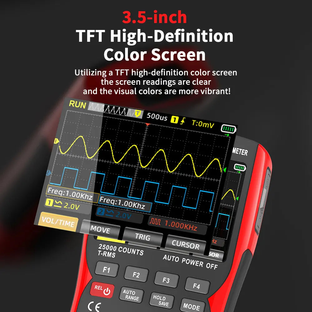 ZOYI ZT-703 Handheld digital oscilloscope multimeter three-in-one two-channel oscillometer signal generator electrician