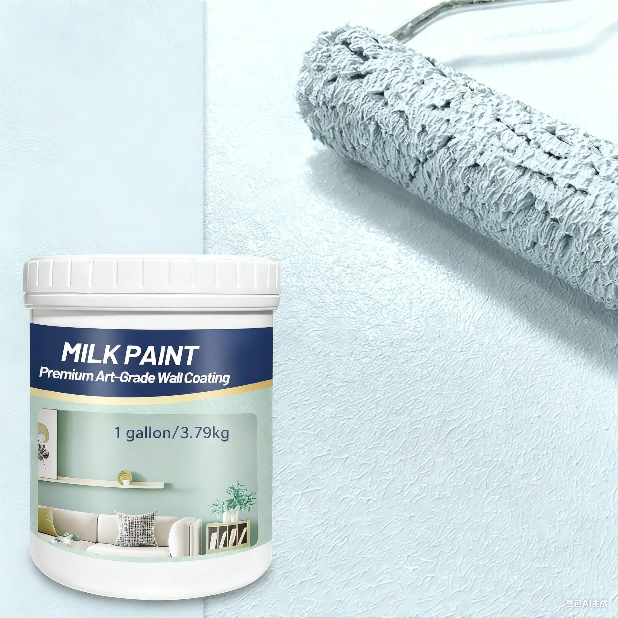 1 gallon/3.79 kg Interior Wall Paint, Wall Repair and Covering, Suitable for Covering Stains, Scratches, DIY Use