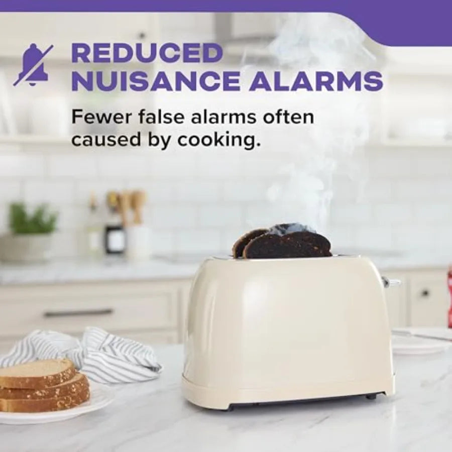 Smoke and Carbon Monoxide Detector for home safety, ABS plastic, white, hardwired with AA battery backup, voice alerts, WIFI Interconnect