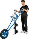 2-Stroke Post Hole Digger, 3HP, Gas Powered, with 11" Bit for Drilling, Blue