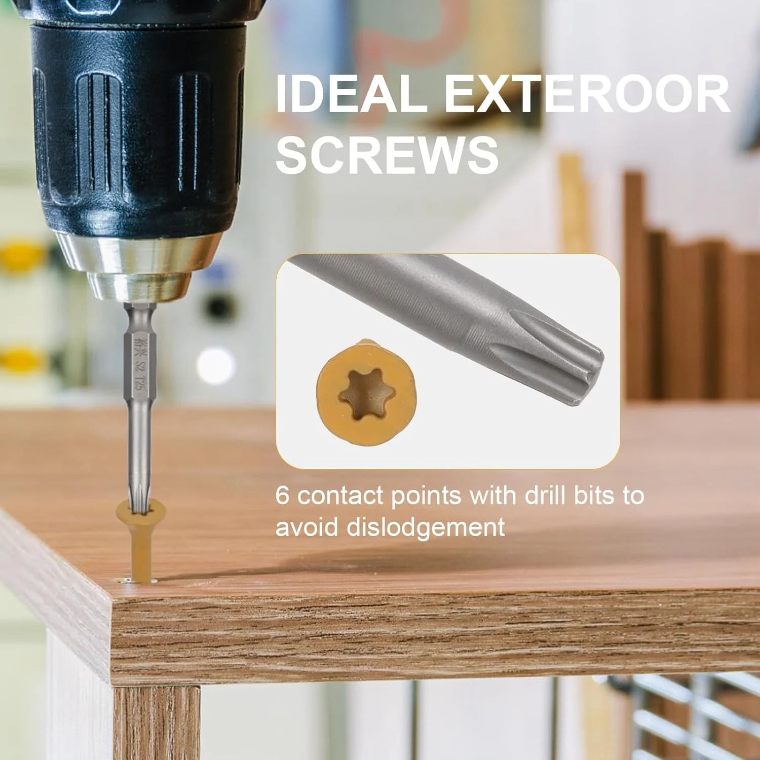#8×2" Wood Screws, Carbon Steel, C4 Anti-Rust Coated, 450 Count