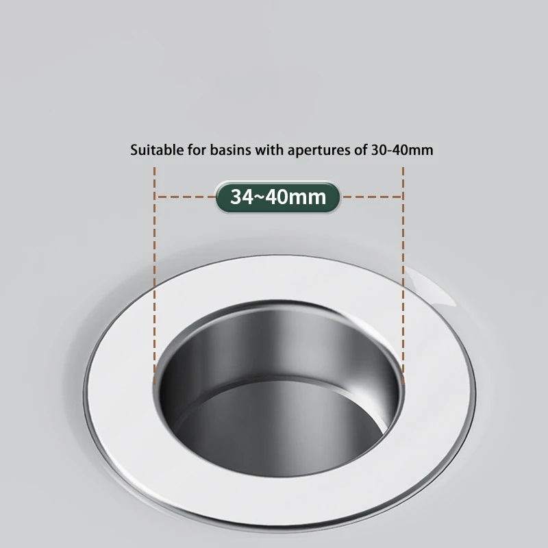 Sink/Tub Pop-Up Drain Plug, Hair Catcher, Drain Filter, Stainless Steel