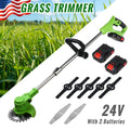 Weed Trimmer Lawn Electric Brushless 2-in-1 Cordless String Grass Trimmer Cutter Fast Charger With 2 x 24V Battery for Yard Garden Model Number: HG0076