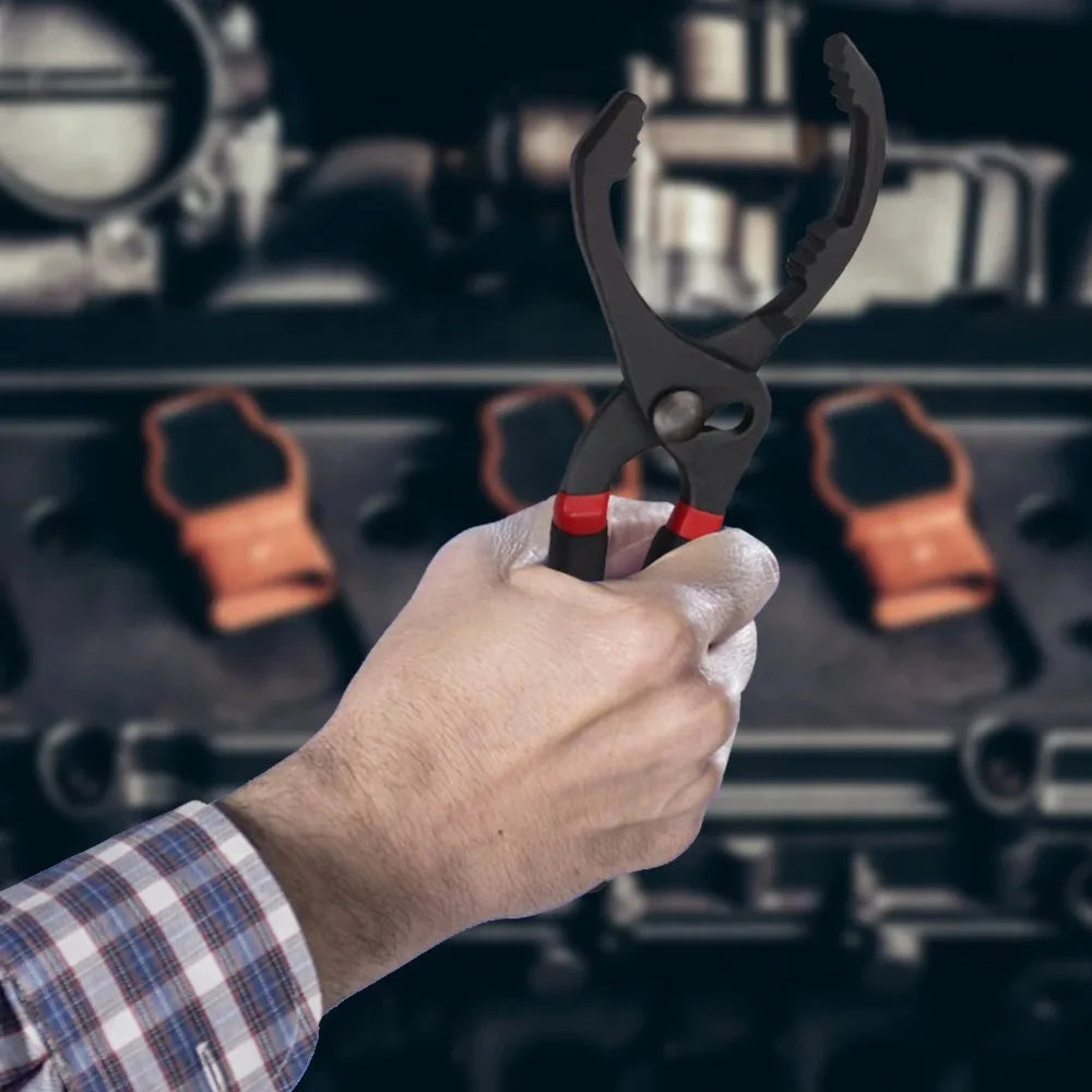 Car Oil Filter Pliers, Adjustable Clamp to Remove Oil Filter, Element Wrench for Car Repair