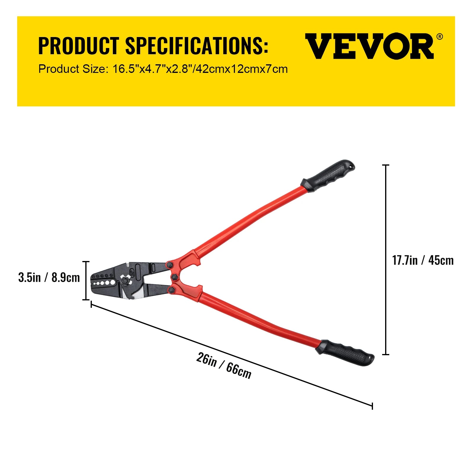 24/30 Inch Crimper, Insulated Handle