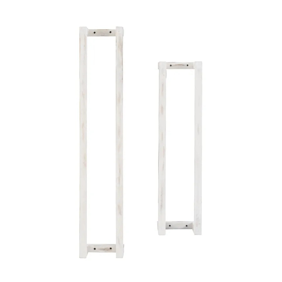 Janelle Wall-Mounted Bathroom Towel Rack Set of 2 White