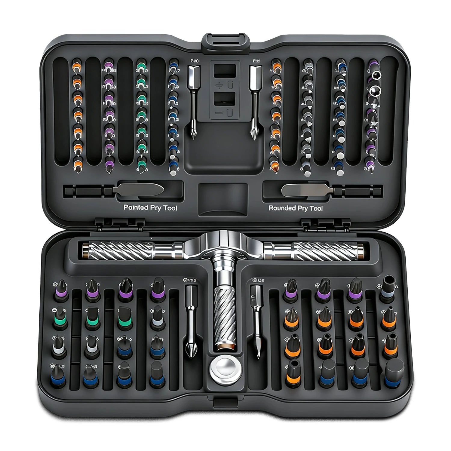 VMAN 100-in-1 Multifunction Ratchet Screwdriver Set Multi Magnetic Bits Mini Repair Tool Kit Household Tool For PC & Desk Etc.