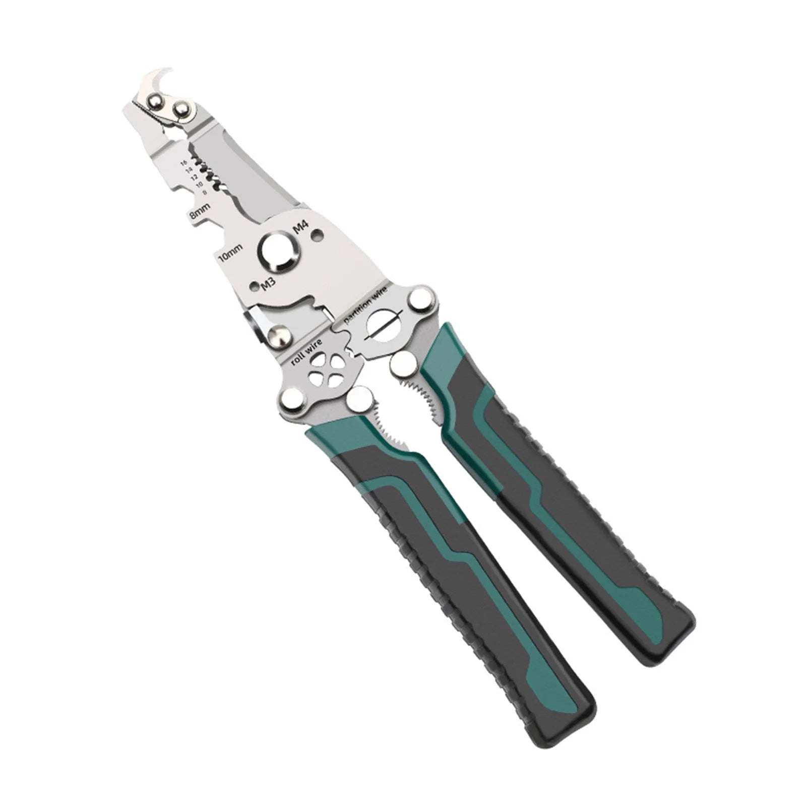 Electrician Wire Cutter Multi Function Folding Cable Stripping Pliers for Wiring Cutting Crimping Handheld Tools Professional