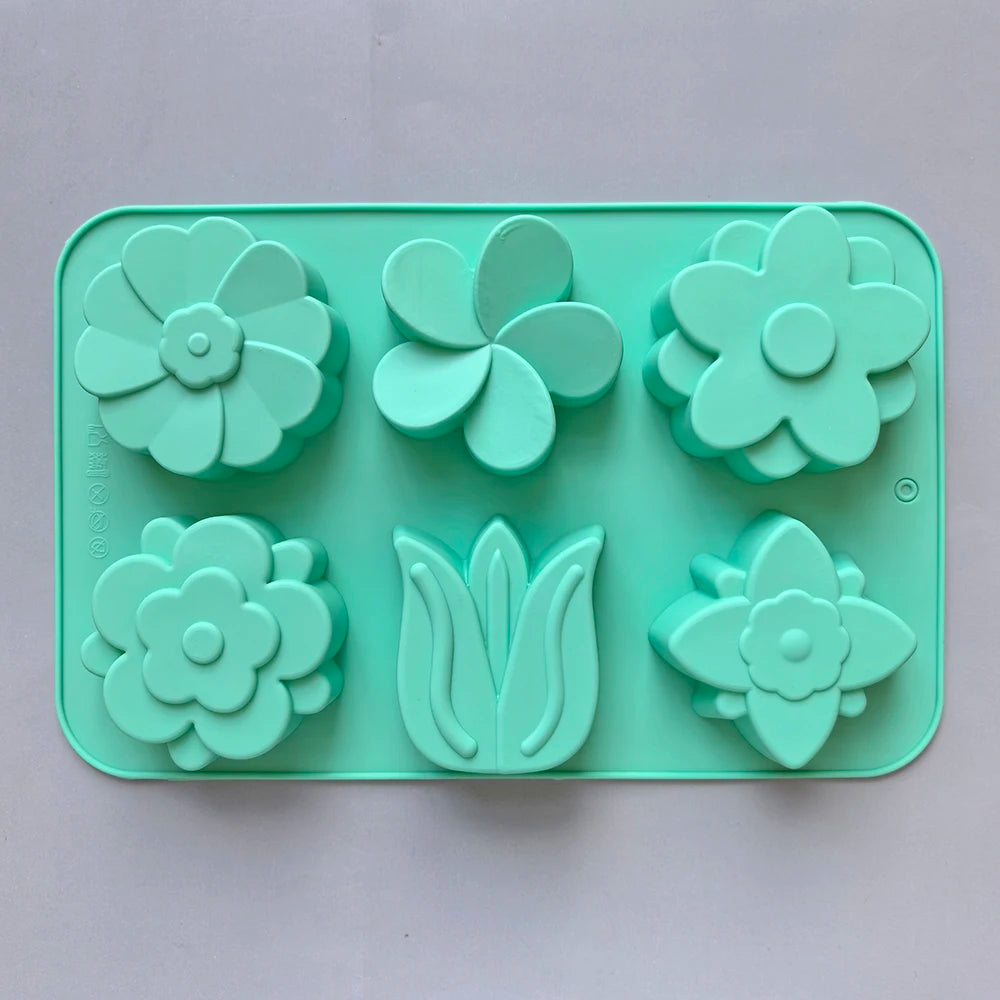 Silicone Flower Molds, Flower-shaped Baking Molds, Molds For Soap and Candle Making, Molds For Cake & Chocolate Molds