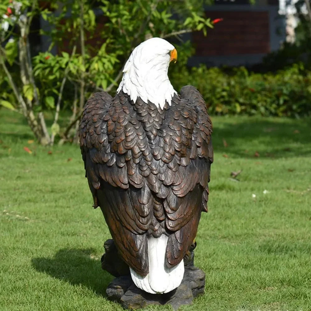 Garden and Yard Statue, Flight of Freedom American Bald Eagle Bird Statue, Hand-Painted Bald Eagle Yard Decor
