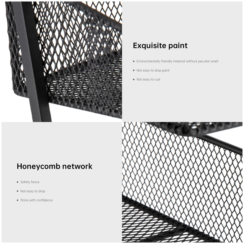 Multifunctional Storage Basket, 4 Tiers Retail Display Rack, Counter Groceries Display Shelf for Stores Office.