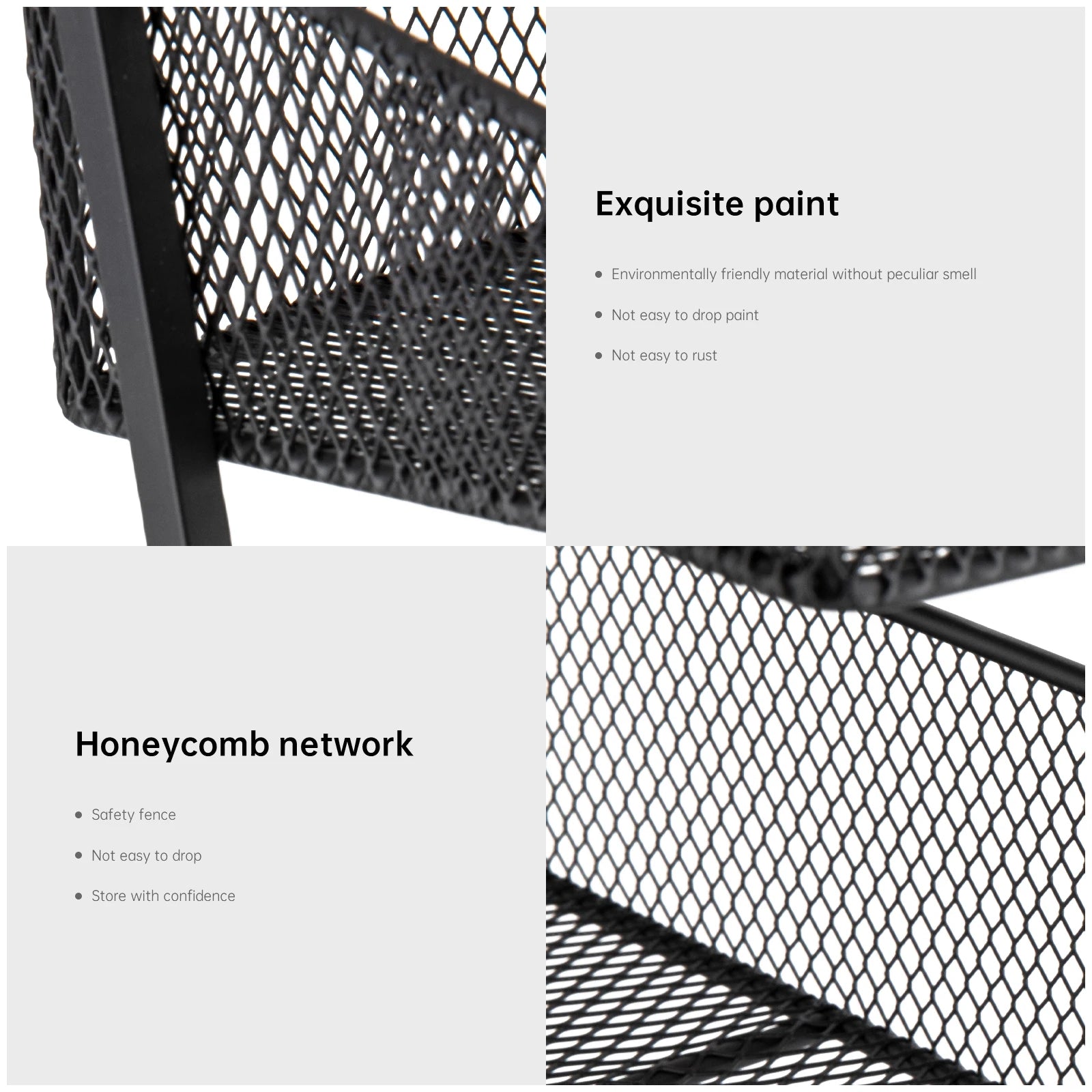Multifunctional Storage Basket, 4 Tiers Retail Display Rack, Counter Groceries Display Shelf for Stores Office.