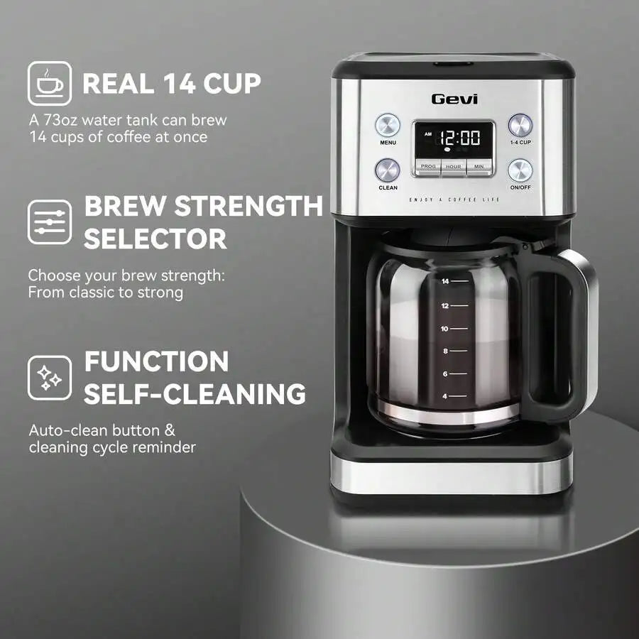 Gevi Programmable Brewing System 14-Cup Drip Coffee Makers