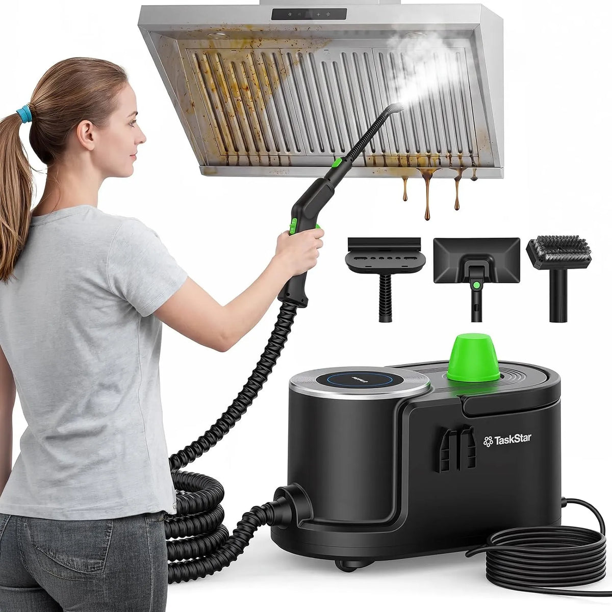 Taskstar 22-in-1 Steam Cleaner High Pressure Steam 1.6L Water TanK MultiFunction