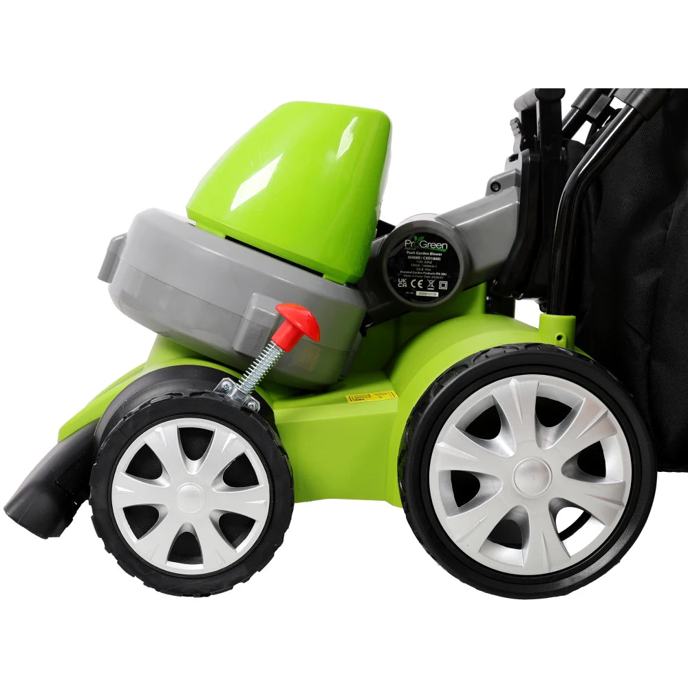 PROGREEN 1600W Leaf vacuum cleaner 3 in 1 Function Vacuum, Blower & Mulcher Excellent for working in the garden, on lawns or walkways. Green Color