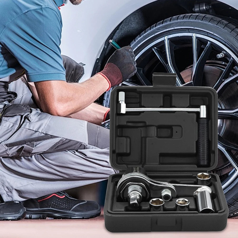 ATUOTIN Chrome Vanadium Steel Torque Multiplier Wrench Set with 17mm/19mm/21mm Sockets Lug Nut Remover Wrench Booster Tire Nut Remover